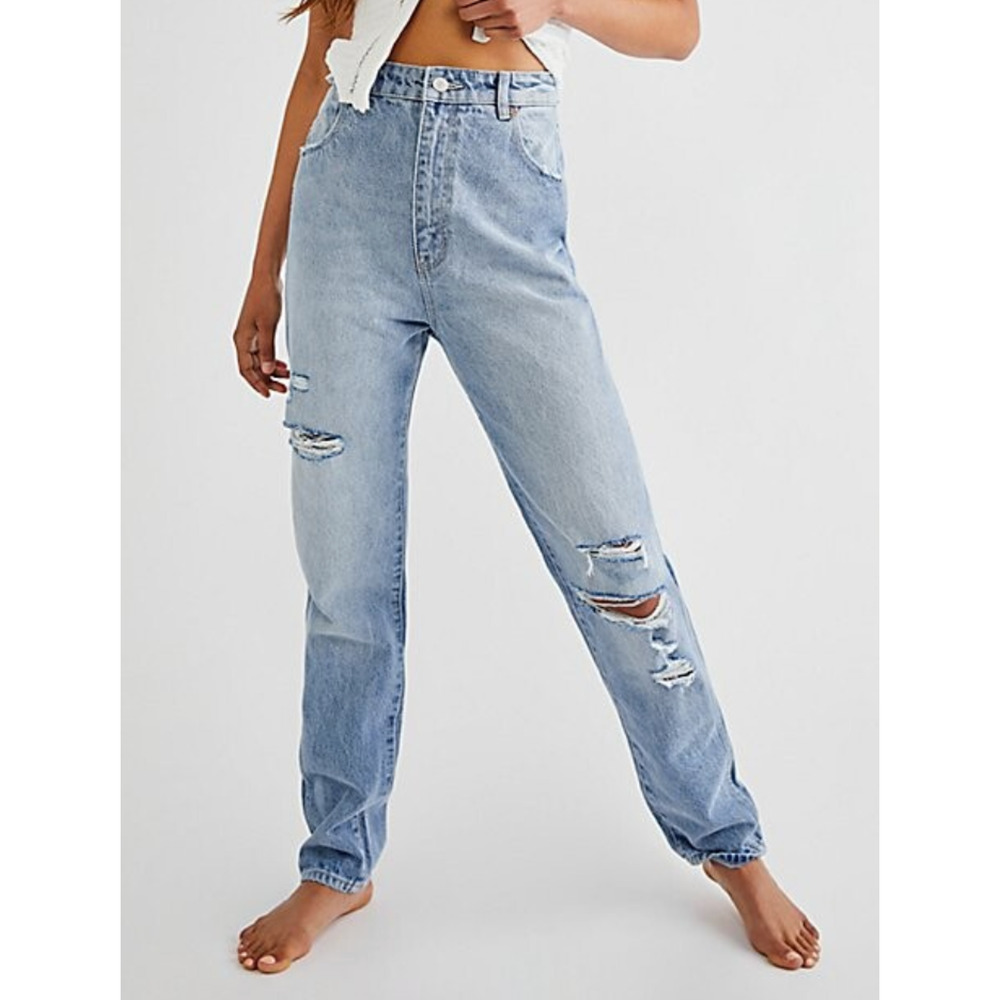 NEW ROLLA'S GARAGE WORN ELLE HIGH RISE RELAXED LEG JEANS SIZE 24